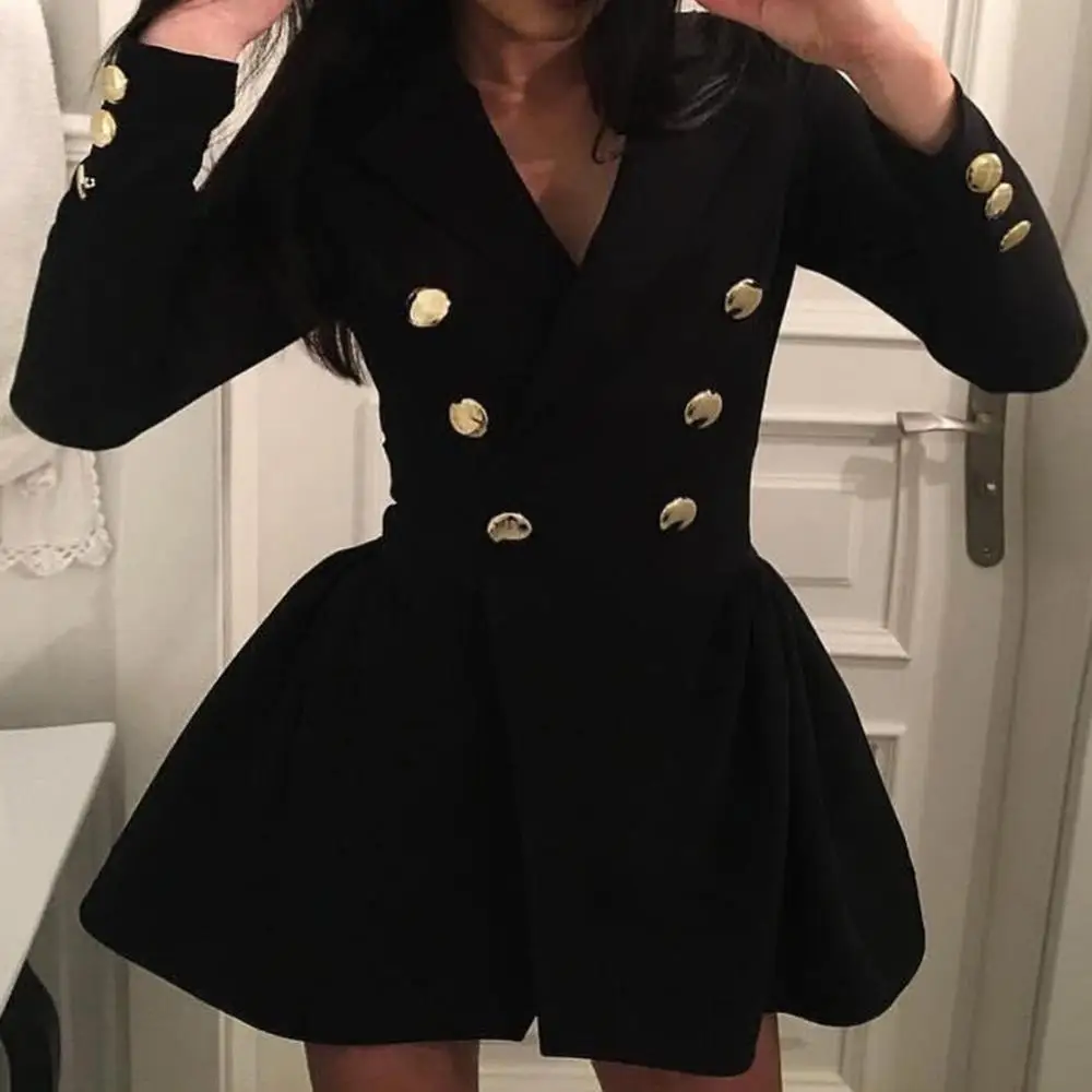 Женский офисный пиджак элегантный однотонный с длинным рукавом и воротником