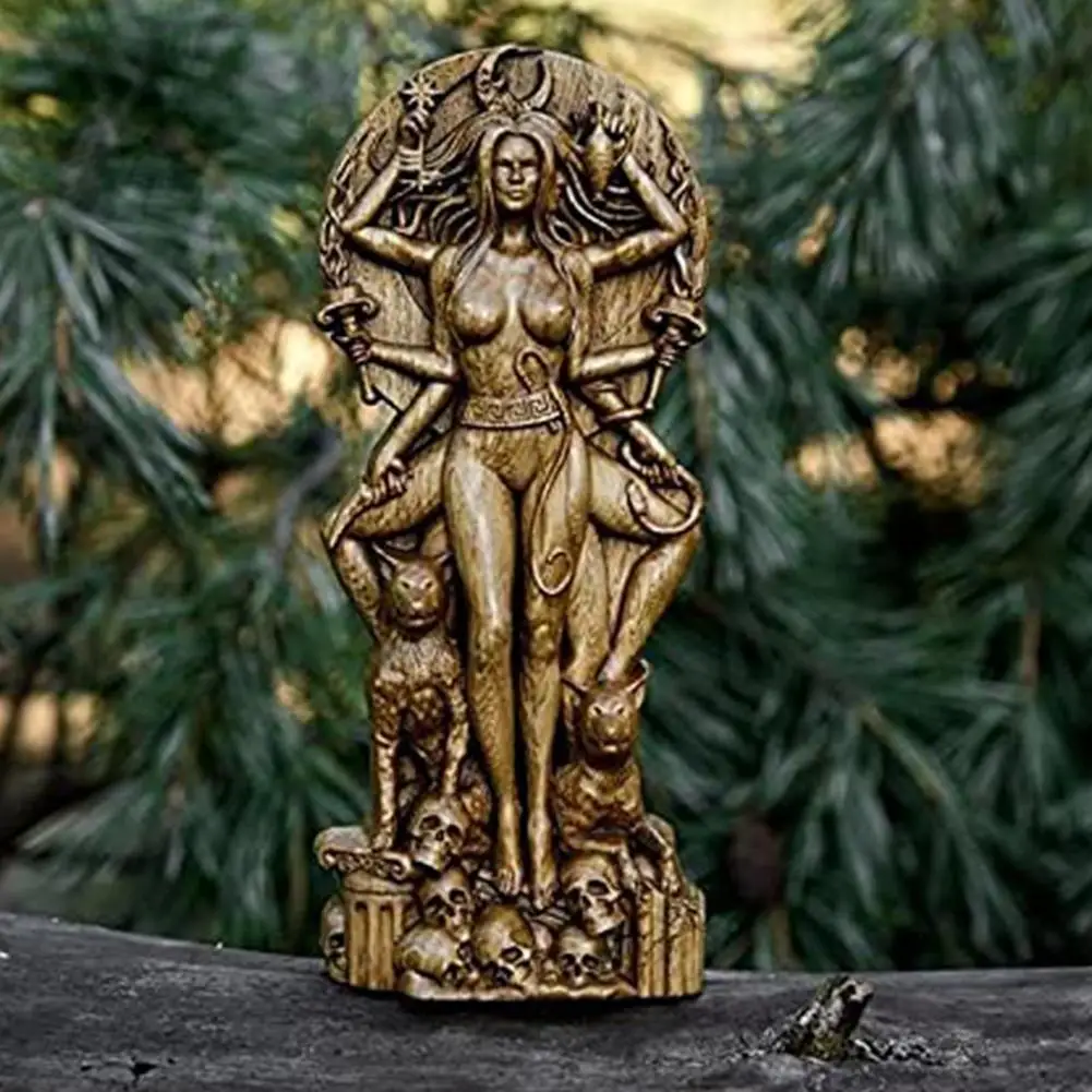 

Goddess Resin Statue Gaia/Hecate/Lilith God Altar Sculpture Female Wisdom Sculpture For Indoor Dining Table Decoration