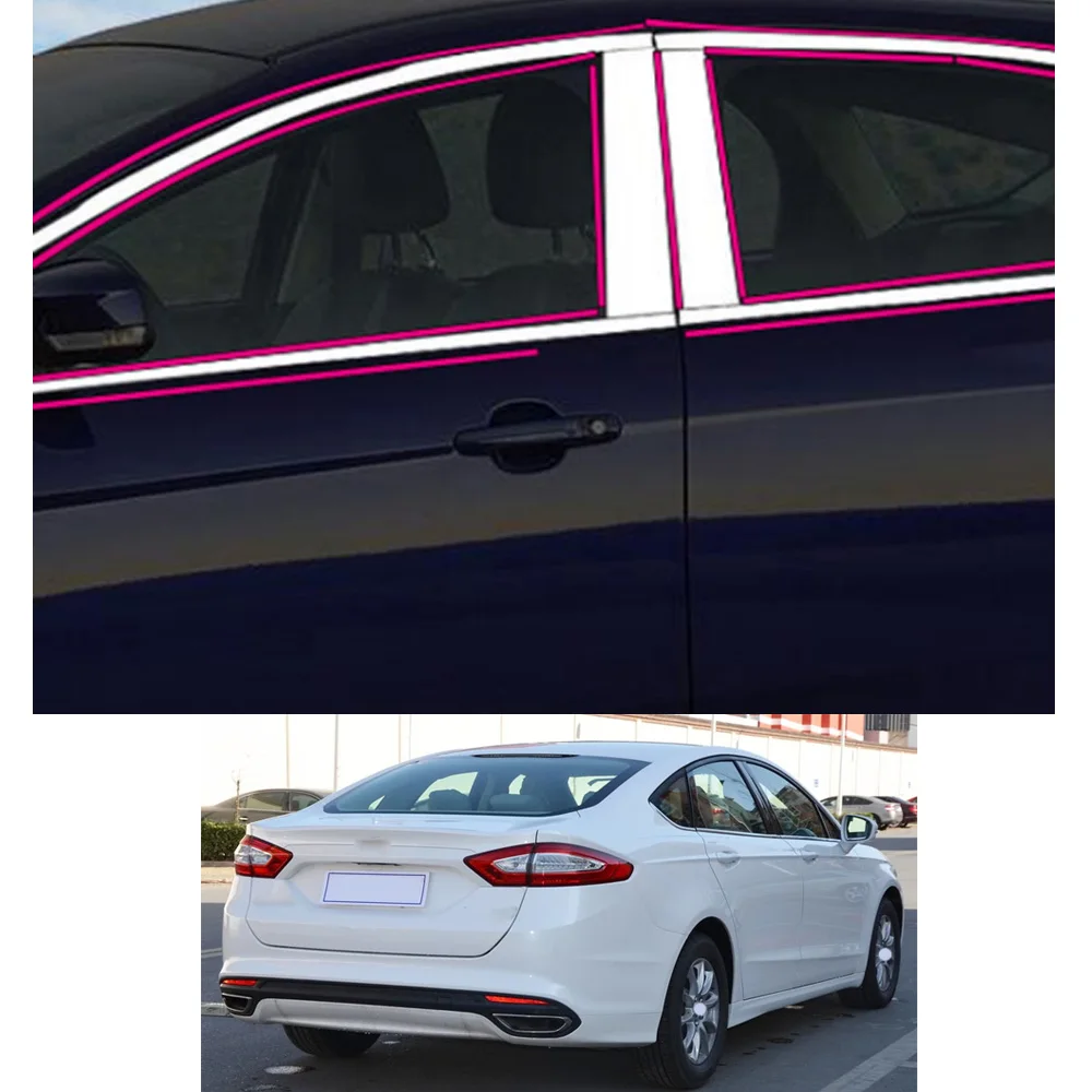 

Наклейка для стайлинга автомобиля Ford Mondeo 2011 2012 2013, украшение, столб, окно, средняя полоса, отделка, запчасти для капотов