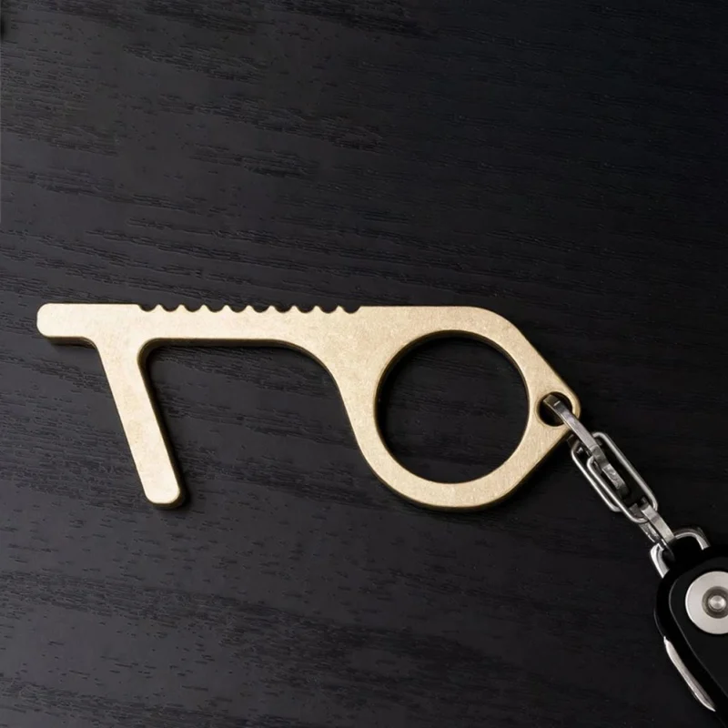 

No Touch Open Protective Tool Portable Anti Germ Elevator Button Drawer Door Handle Assistant Safety Artifact Brass Contactless#