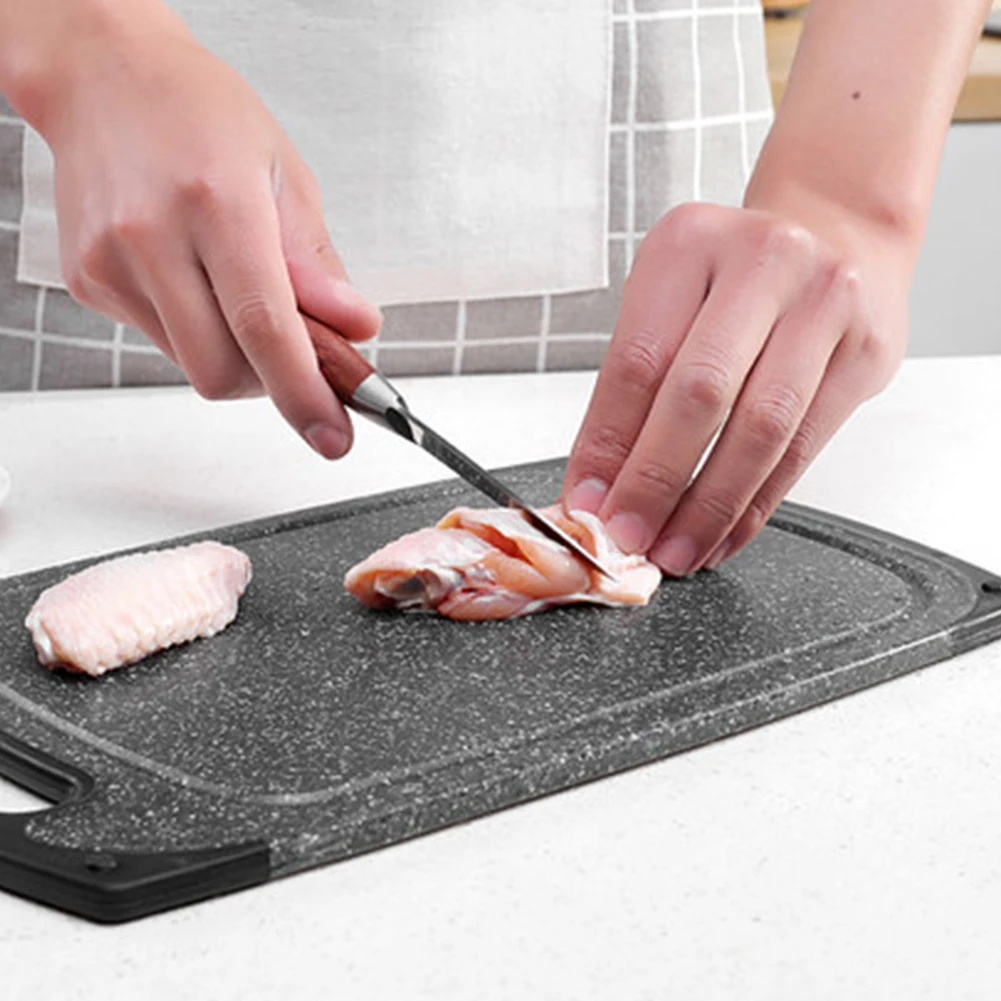 Антибактериальная разделочная доска из полипропилена имитация мрамора для