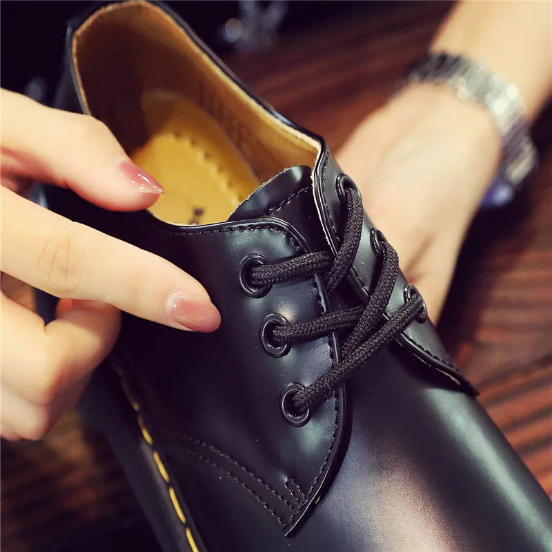 Женские кожаные туфли Wujie в стиле ретро Новинка весна осень 2020 Студенческая обувь