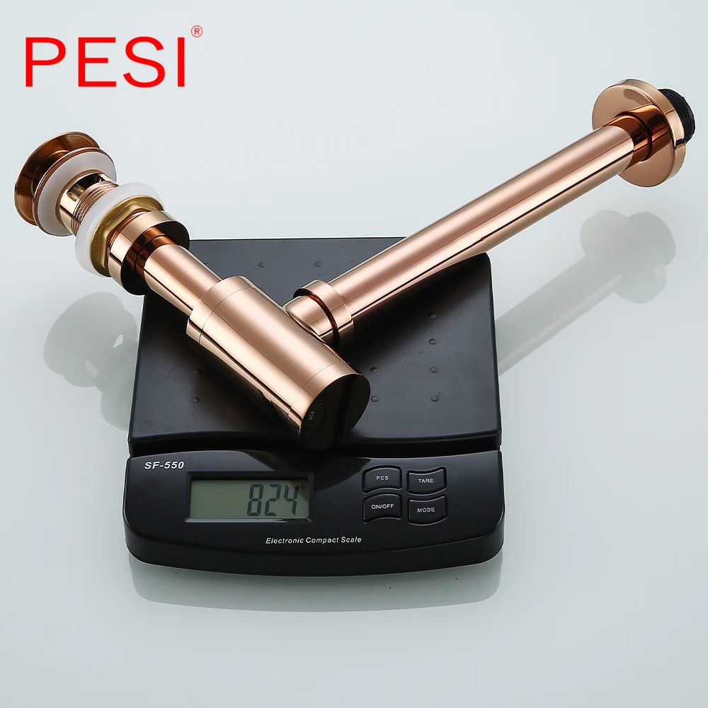 Во всплывающем окне бассейна слив из розового золота латунный выводной сифон