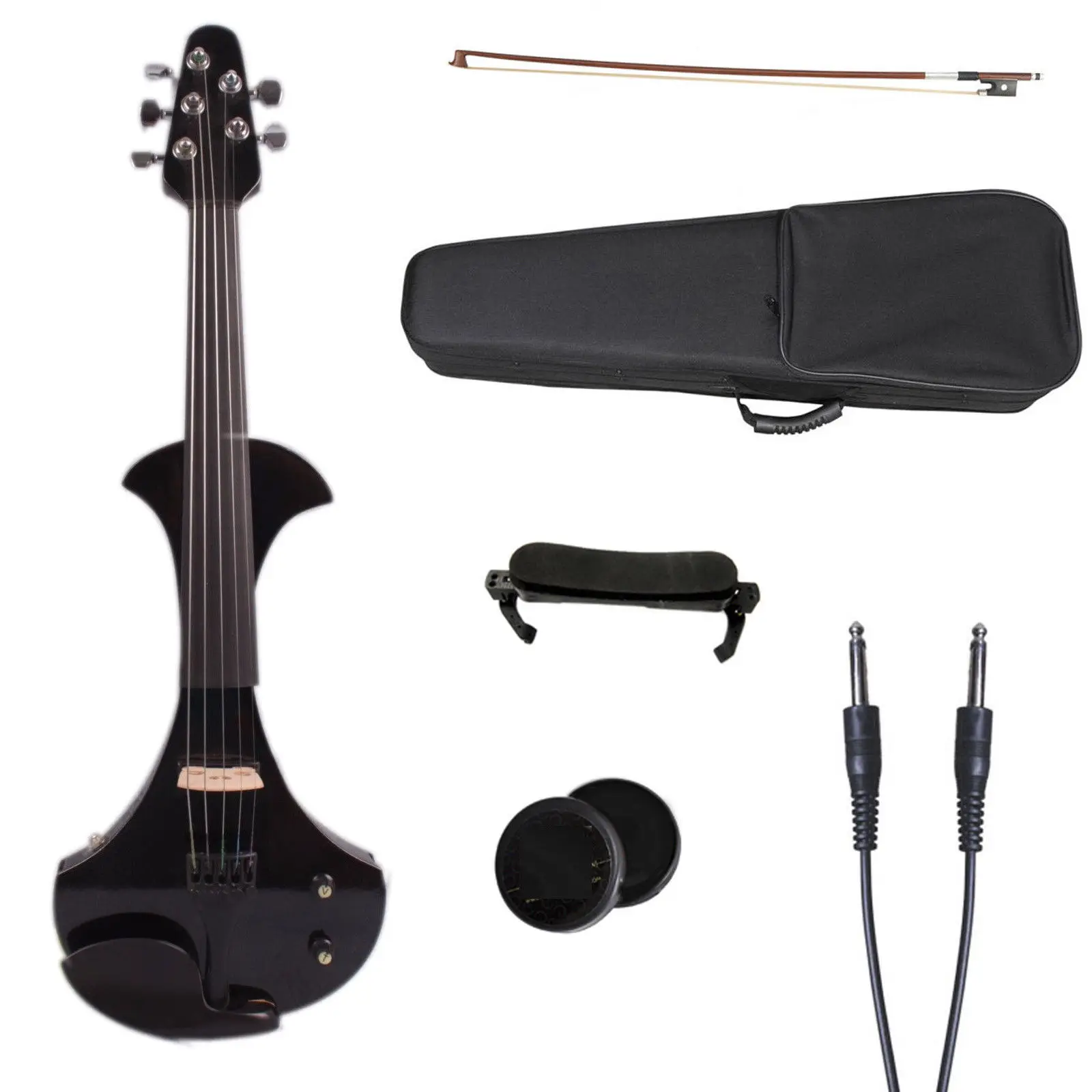 5 string violin 5 струн, 4 струны, новинка 4/4, электрическая скрипка, бесшумный звукосниматель, тонкий тон, части, включают золотой цвет#5-22, красный цвет - Цвет: 5 string violin