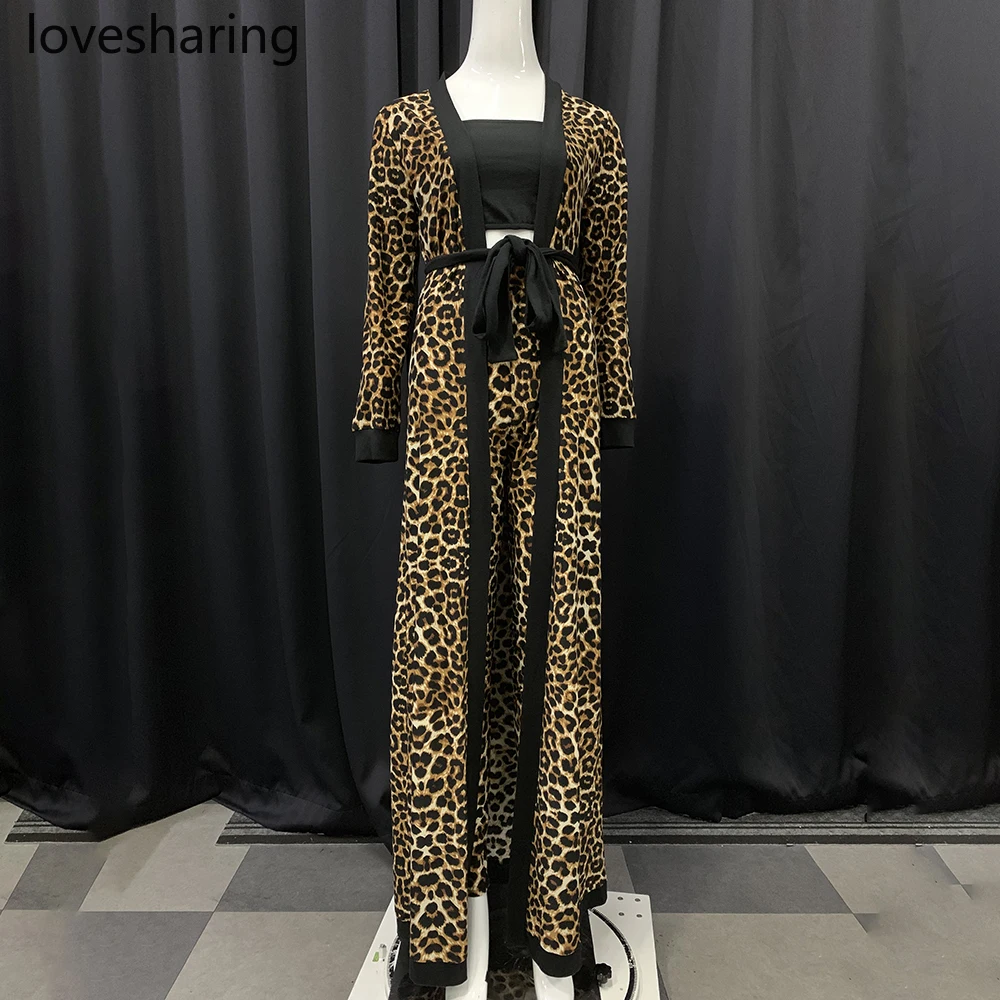 Clocolor женский костюм наборы сексуальный Леопардовый принт для девушек весна