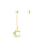 womens high quality personality dream star moon asymmetric earrings fashion temperament earrings