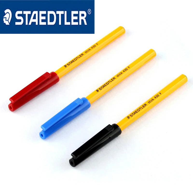 Германия Staedtler Stick 430F 0 5 мм 10 шт./лот шариковая ручка красный/синий/черный