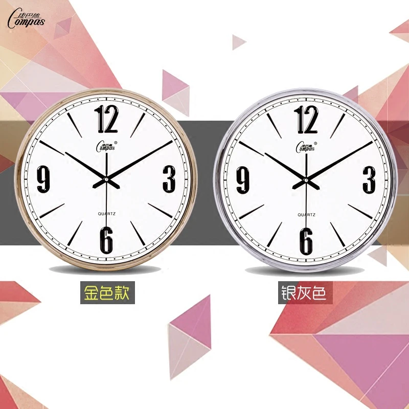 Большие настенные часы FZ276 роскошные золотистые бесшумные для спальни гостиной с