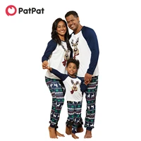 patpat christmas reindeer print family matching pajamas sets flame resistant
