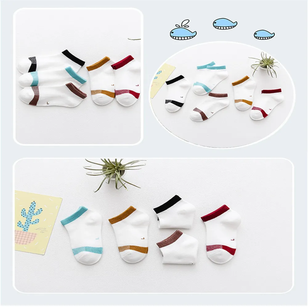 Носки до щиколотки для маленьких мальчиков 11 см 5 пар дышащих коротких носков в