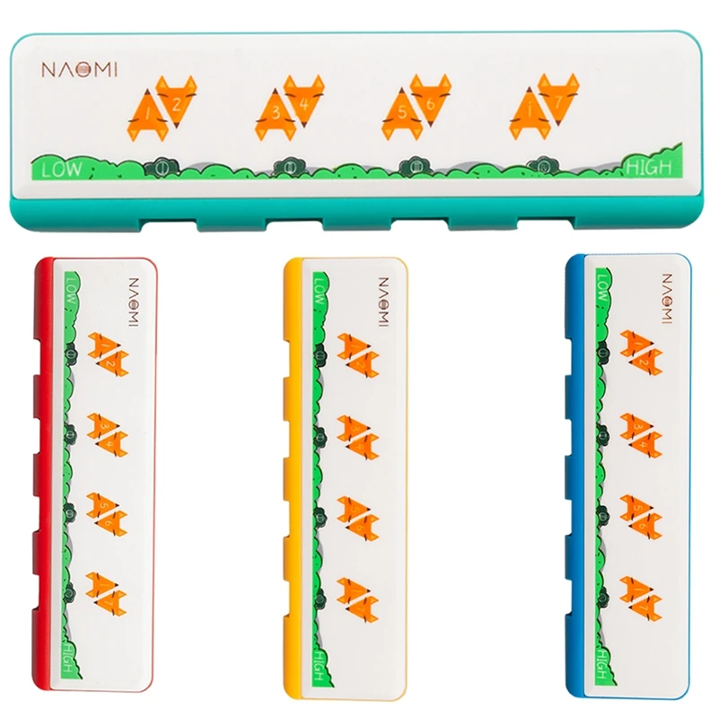 

Hot AD-NAOMI Fox Key of C Single Row 4 Holes Harmonica Musical Instrument