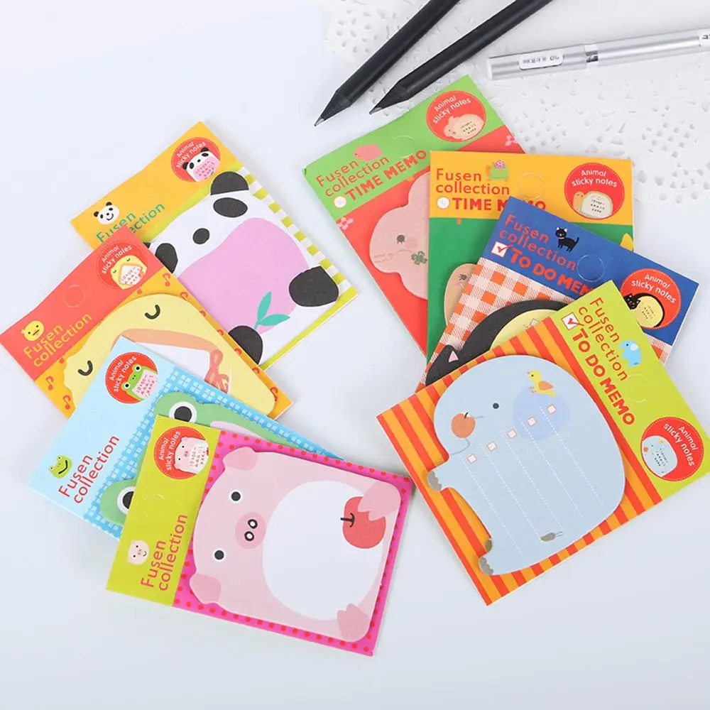 

5Pcs/Set Cute 20 Sheets Cartoon Forest Animal Memo Pad Sticky Note Page Marker Planner School Stationery