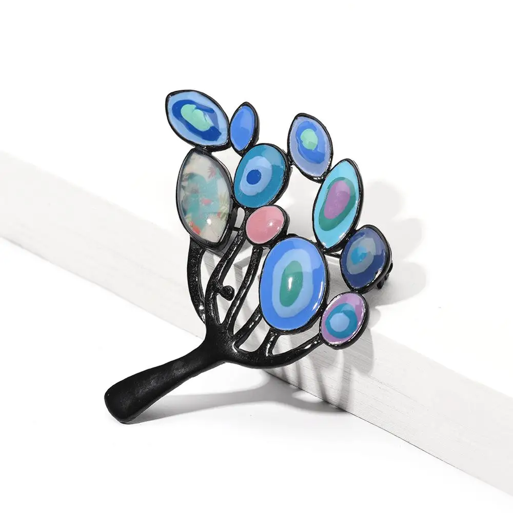 Новинка брошь в форме Древа Жизни яркие эмалевые броши булавки подарочные