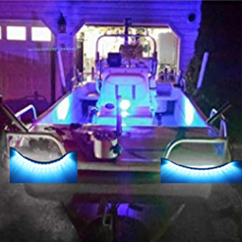 2 шт. 9 &quotBoaton белый/Ледяной Синий ЖК-Свет Лодка лук понтон каяк Yacht Navigation