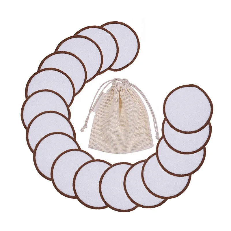 

Bamboo Cotton Makeup Remover Pads Reusable Washable, Facial Clean Pads With Bag For All Skin Cleansing Lip Mascara Eye