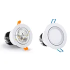 Сверхъяркий Светодиодный точечный светильник COB с регулируемой яркостью, потолочный светильник AC85-265V 5W 7W 9W12W1 5W, алюминиевый встраиваемый Точечный светильник s круглый светодиодный панельный светильник, светодиодный панельный светильник