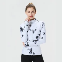 women stand up collar deep colour running basic jackets sports outerwear coats fitness yoga gym jogging zip fastener