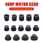 Мотор-Шестерня 48DP 3,175 мм, 12t 13t 14t 15t 16T 17t 18T 19T 20T 22T 24T 25T, черная стальная металлическая Шестерня для мотора автомобиля 110 ру