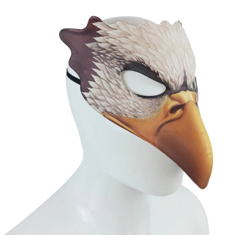 Кожаное украшение для маскарада с принтом птиц животных Белого Орла | Дом и сад