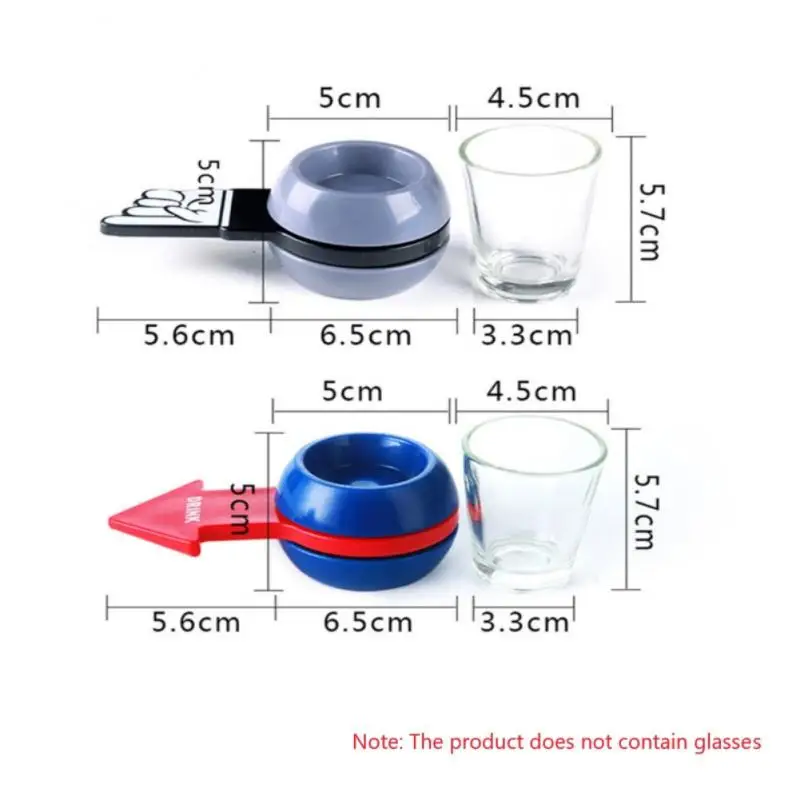 Комплект игры "Поворотный указатель на доске для пива и вина" с рюмками-стаканами и различными заданиями "Spin Drinking Table".