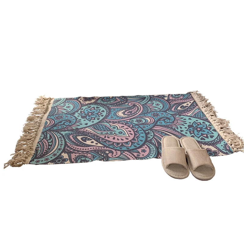 Богемный декоративный ковер для спальни из хлопка и льна|Коврик| |