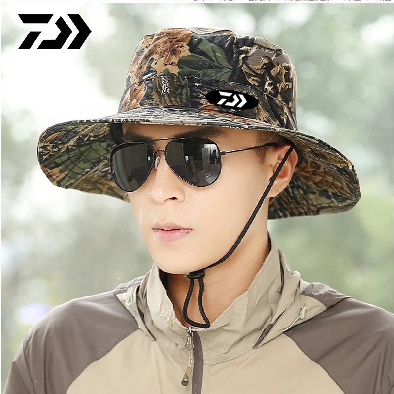 

2020 Daiwa Мужская Уличная Рыболовная Шапка камуфляжная Солнцезащитная шапка летняя Солнцезащитная шапка корейский многоцелевой рыболовный г...