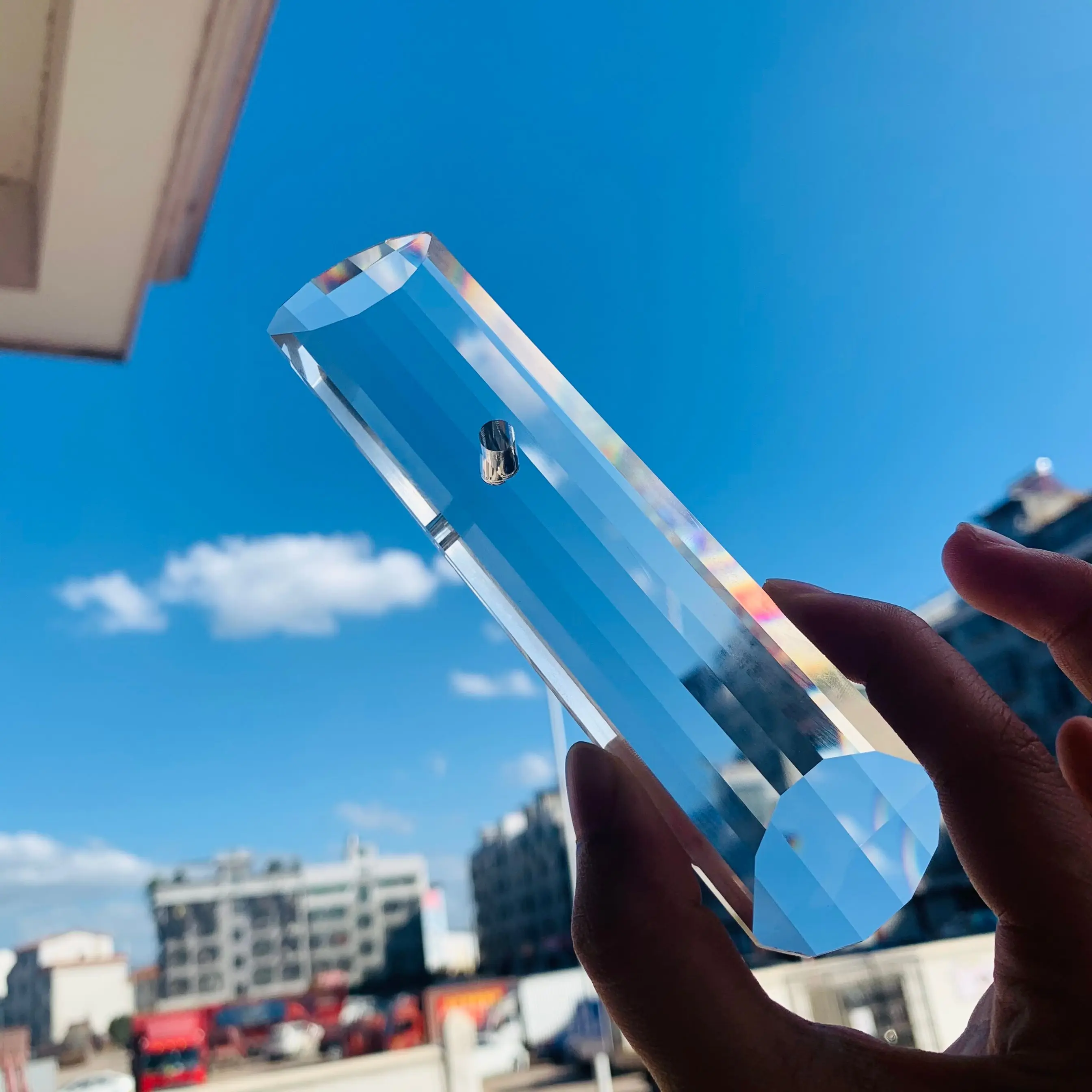 150 мм полоса столб кристаллическая Призма ограненный прозрачный кристалл Стекло