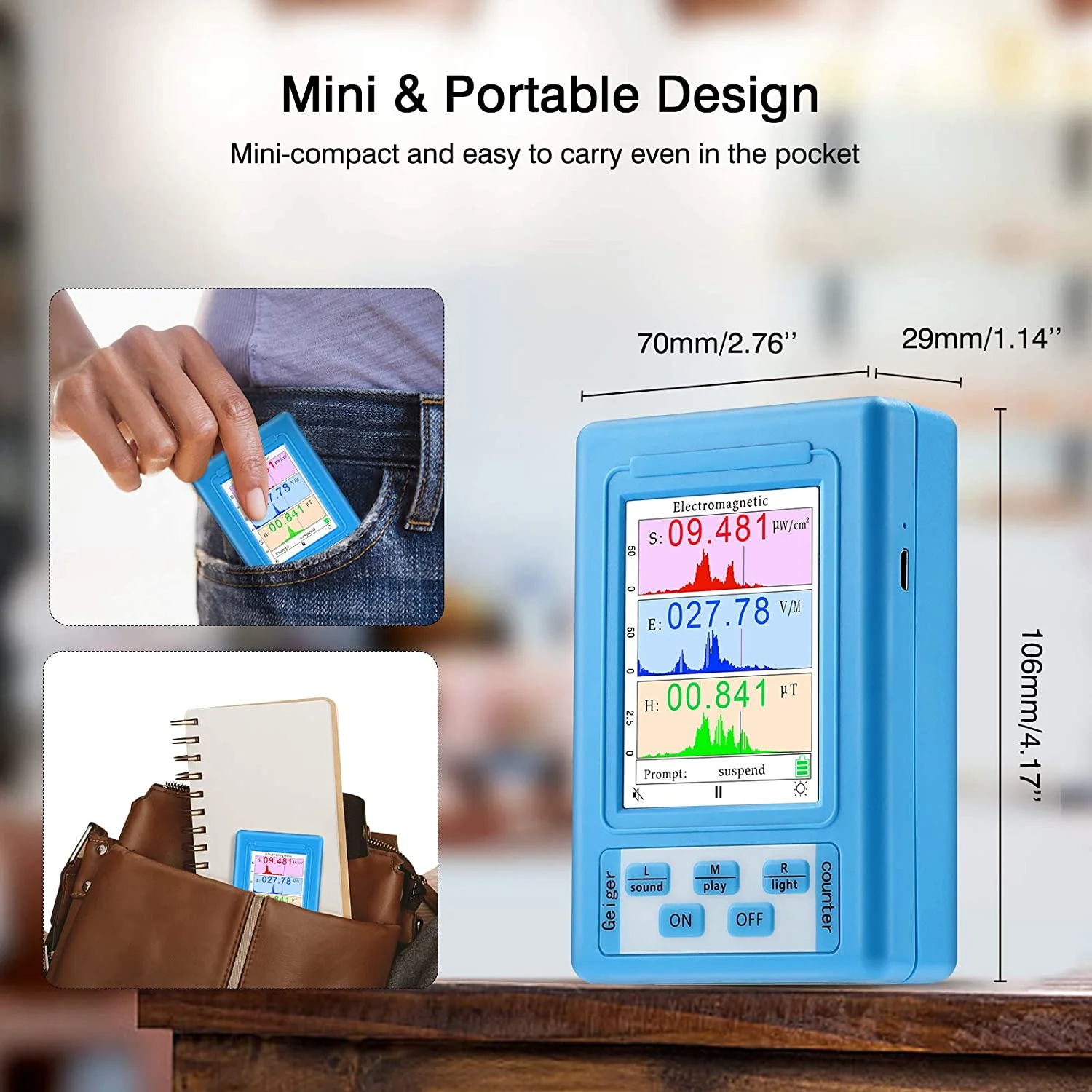 BR-9A Portable Electromagnetic Radiation Detector EMF Meter High Accuracy Professional Dosimeter Monitor Tester | Инструменты