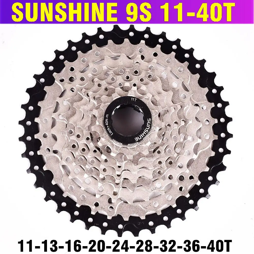 9S 11to40T Black 9 скоростей 11-32 36 40 42 50T велосипед свободного хода для Shimano MTB Горный шоссейный велосипед кассета свободного хода Велоспорт маховик звездочка - Цвет: 9S 11to40T Black