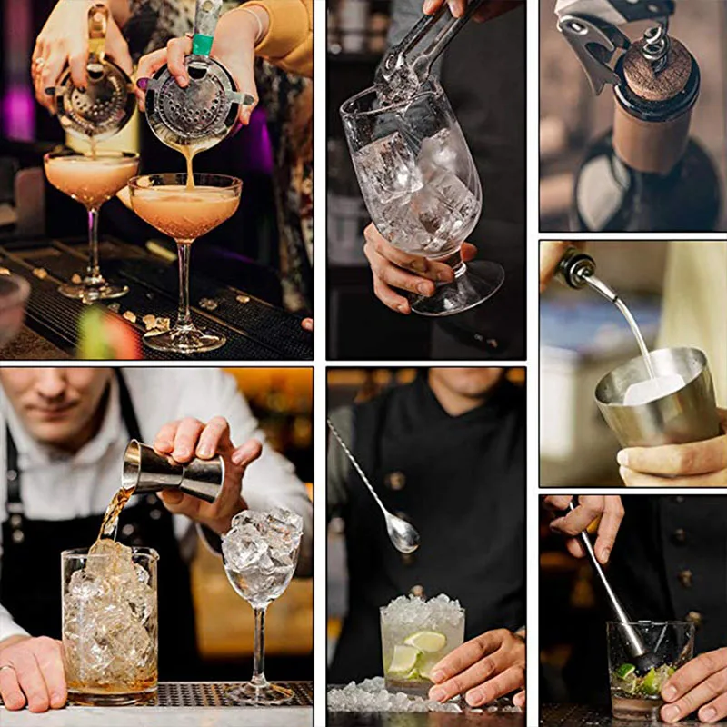 Набор коктейльных шейкеров 1 12 шт. набор для бармена с подставкой рецепта