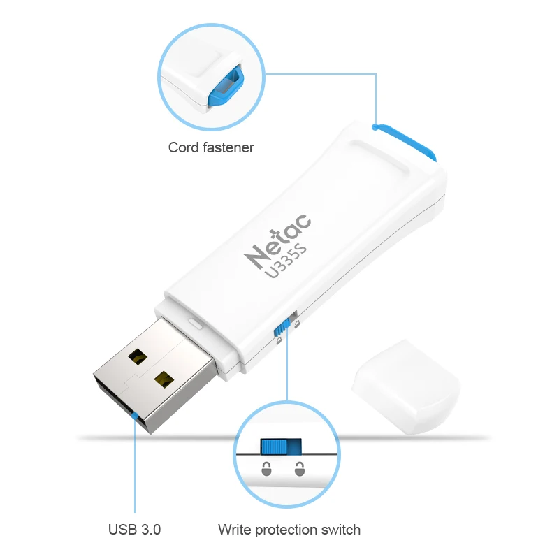 Netac USB флэш накопитель 3 0 высокого Скорость 64GB ключ память диск|USB флэш-накопители|
