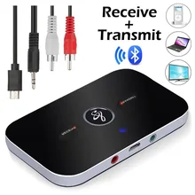 2 IN 1 B6 Bluetooth-compatible5.0 Transmitter Receiver Wireless Audio Adapter For PC TV Headphone MP3 Car RCA 3.5MM 3.5 AUX Jack