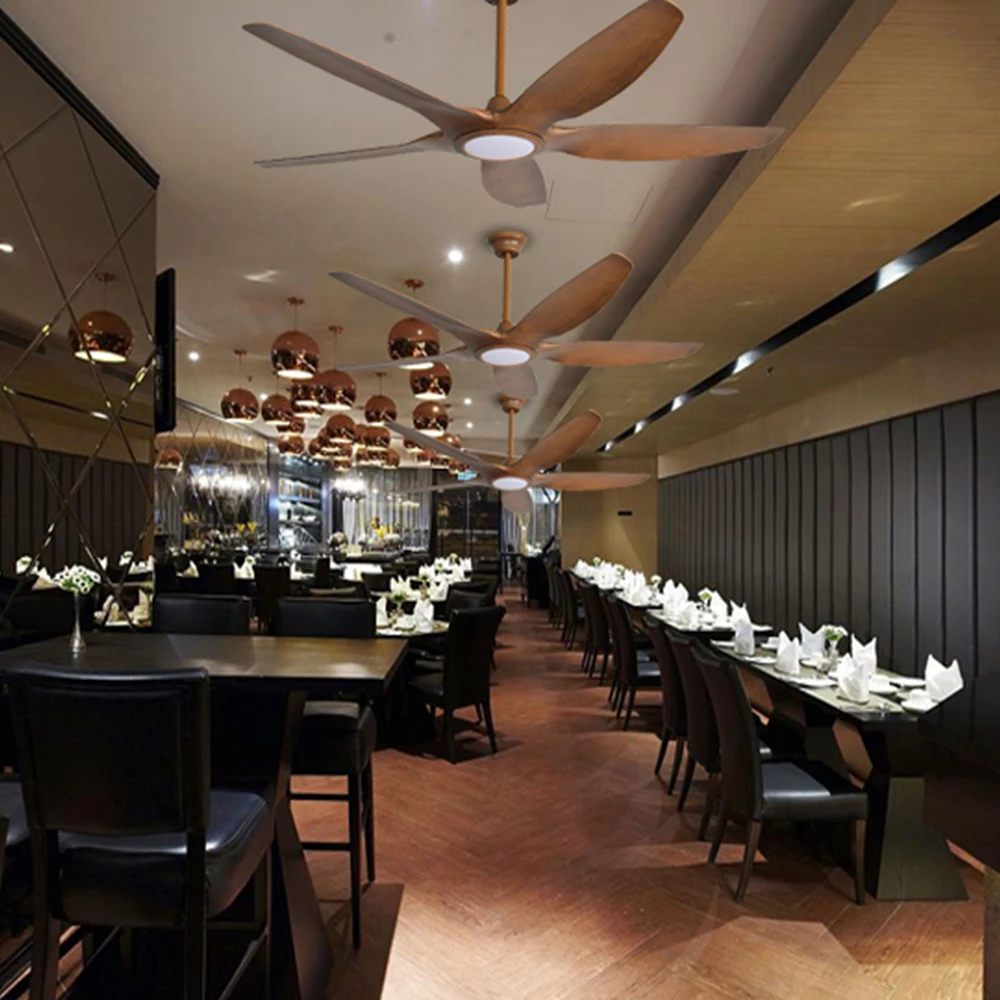 Роскошные скандинавские потолочные вентиляторы 64 дюйма 5 лезвий деревянный