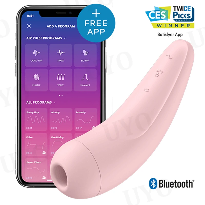 

Satisfyer CURVY 2+ Bluetooth free app remote control vibrator for women clitoris sucker Stimulator Female UYO sex toys