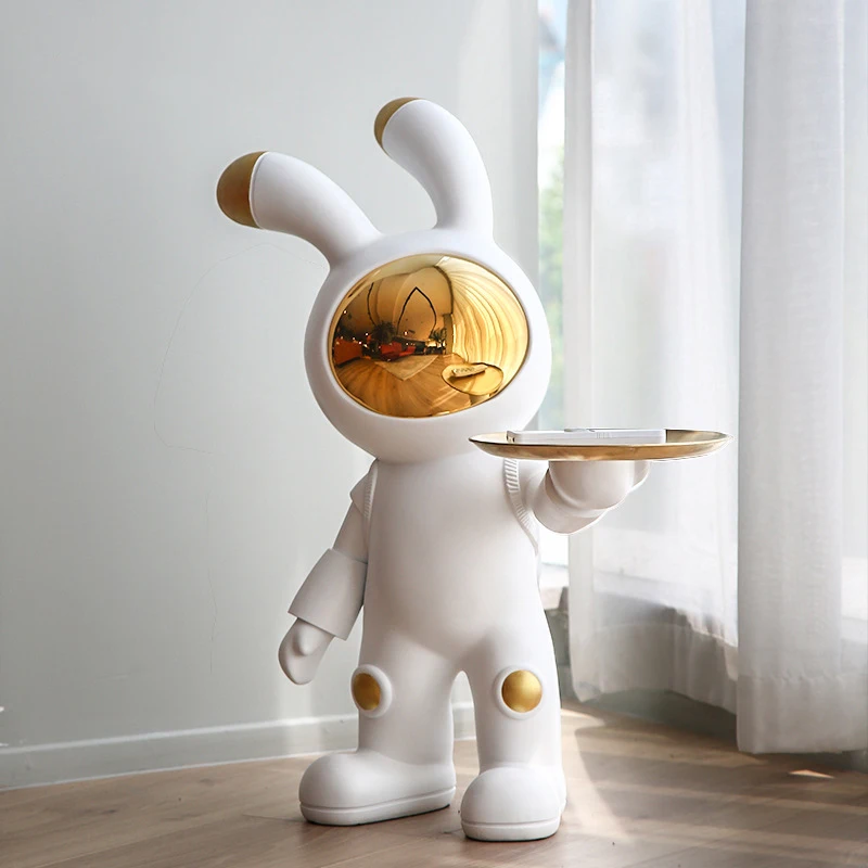 

Home Decor Large Resin Floor Ornaments Space Rabbit Decoration Home Living Room Handicraft Decoration Sculptures And Statues