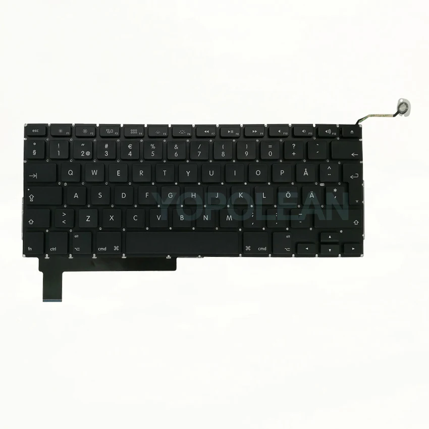 Новая шведская клавиатура A1286 Шведский стандарт для Macbook Pro Unibody 15 дюймов замена 2009