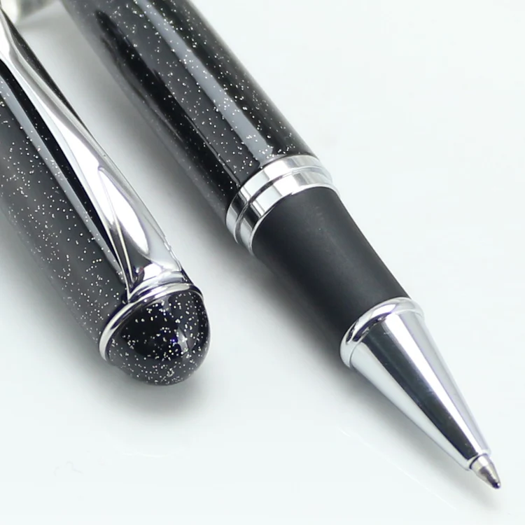 JINHAO 750 черная и серебряная шариковая ручка с красочными песками канцелярские