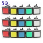 Заводская цена 33 мм квадратная аркадная игровая машина кнопка аркадная светодиодсветодиодный мгновенная кнопка с подсветкой