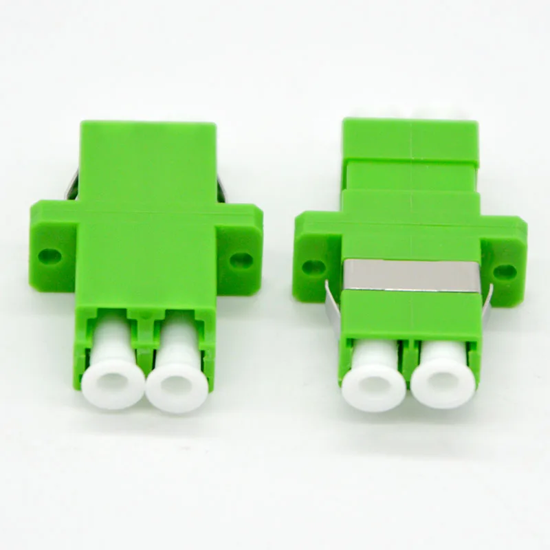 100pcs New Optic Fiber Adapter Connector LC APC Single Mode Fiber Optic Coupler Flange Connector Free Shipping To Brazil