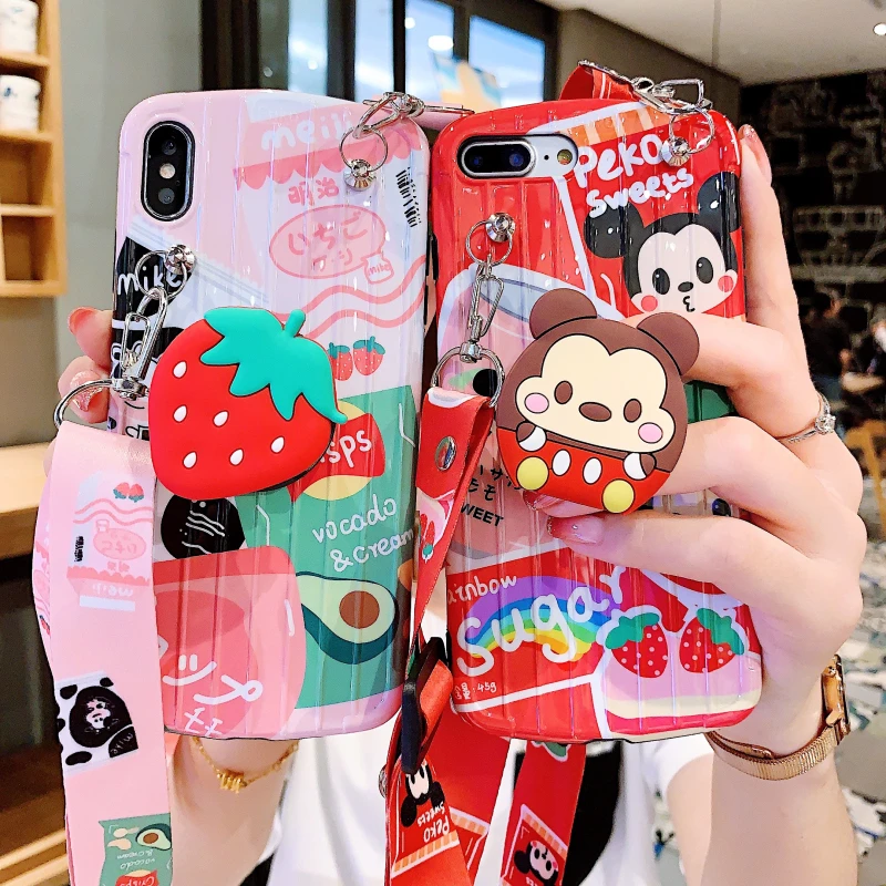 Модный милый мультяшный чехол для телефона IPhone 11 Pro XS Max XR 7 8 6 Plus