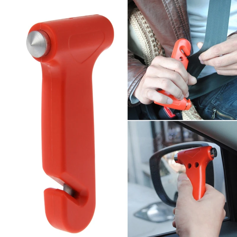 

2 in 1 Car Emergency Safety Escape Hammer Glass Window Breaker Belt Cutter Tool