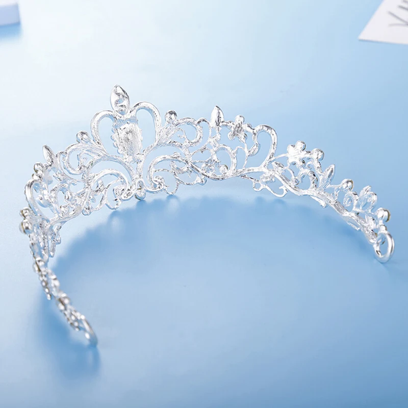 Женская тиара и корона обруч для волос серебряного цвета свадебные аксессуары |