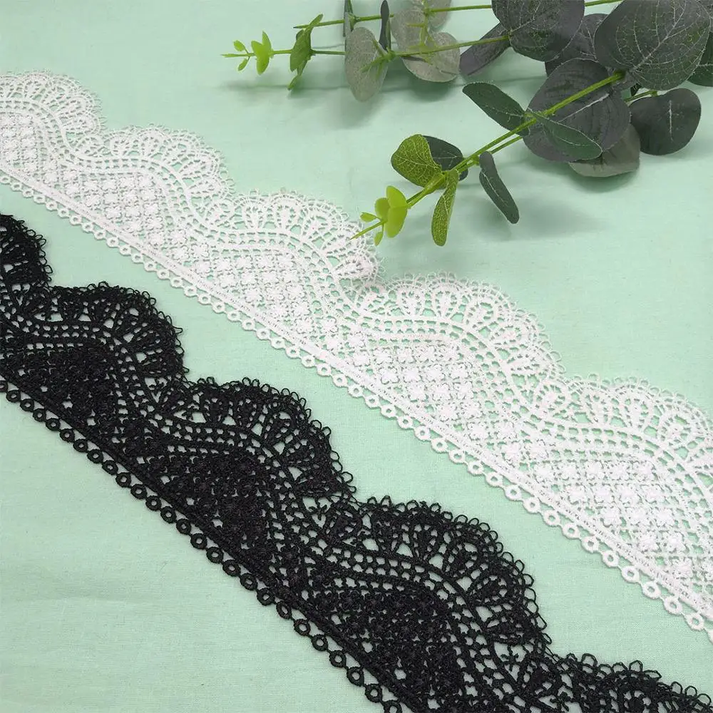 7 см Черно белые кружевные водорастворимые фабричные прямые кружева|Кружево| |