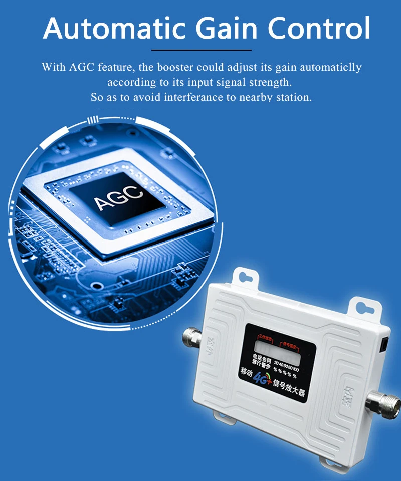70dB TDD 4G AGC усилитель сигнала B40 2300MHz мобильный телефон ретранслятор сотовой Yagi +