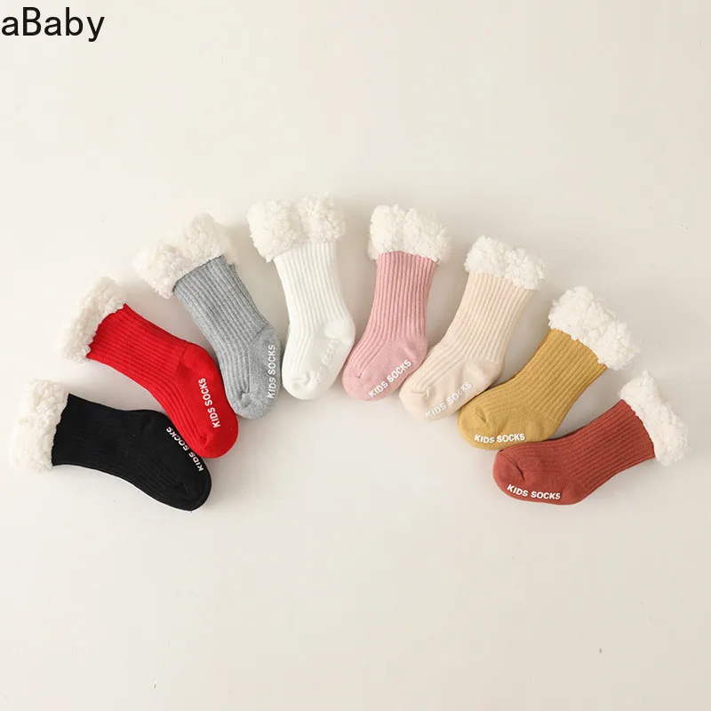 

Winter Baby Socks Cute Thicken Warm Kids Sock Thermal 100% Cotton Newborn Toddlers Girls Boys Anti Slip Floor Socks 0-4Years
