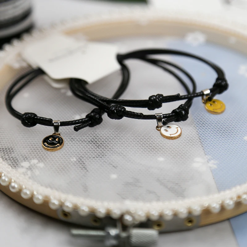 Новинка 3 шт./компл. браслеты для женщин ручной работы Регулируемый веревочный