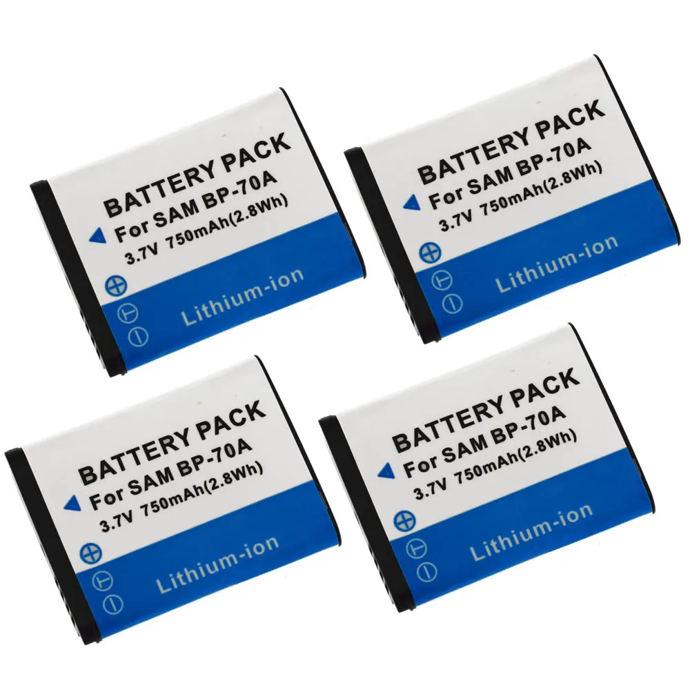 4X BP-70A батарея для Samsung ST150F ST151F ST152F ST100 ST30 ST60 ST61 ST64 ST65 ST66 ST67 ST68 ST70 ST700 ST71 ST72 ST73 ST75 -