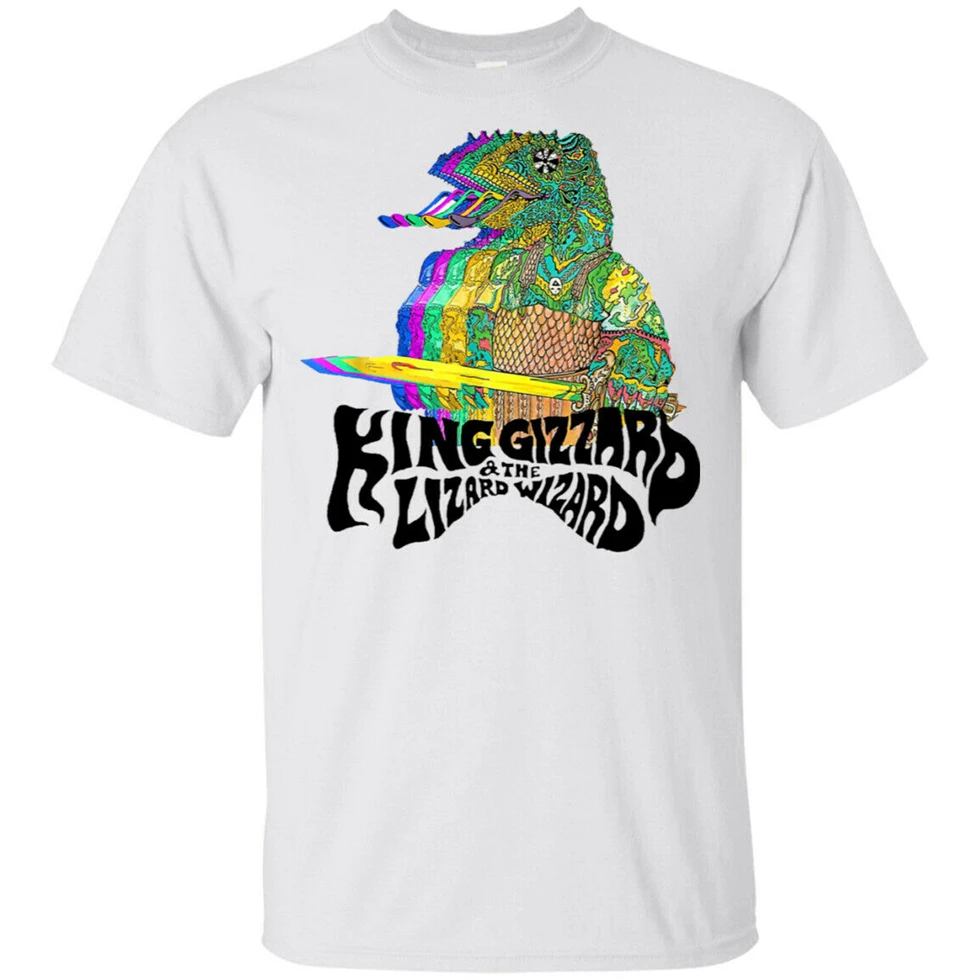 King Gizzard и ящерица волшебник Мужская Футболка размер S 3Xl высокое качество