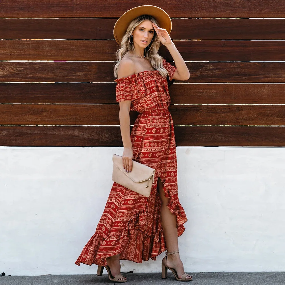 Сексуальное клетчатое платье с одним плечом и большими качелями лето 2020