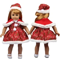christmas doll skirts with hat clothes for 18 inch american doll 13 bdj for our generation dolls toys for girls